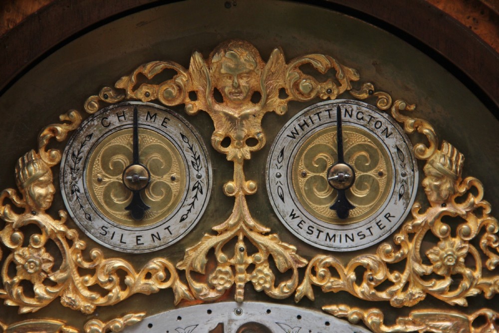 Early 20th Century walnut Granddaughter clock View X