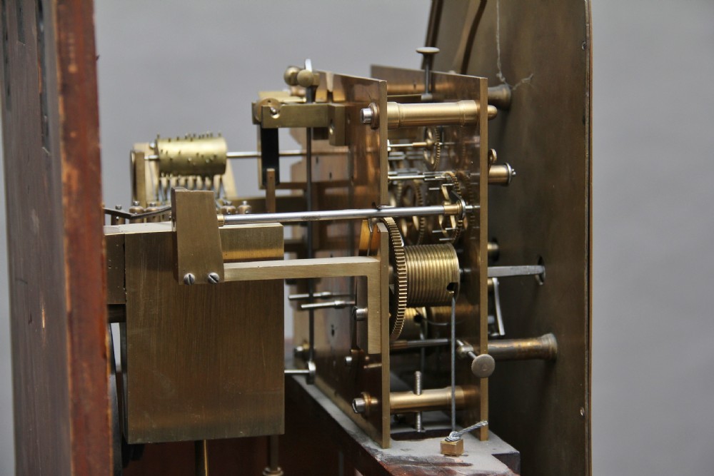 Early 20th Century walnut Granddaughter clock View XV