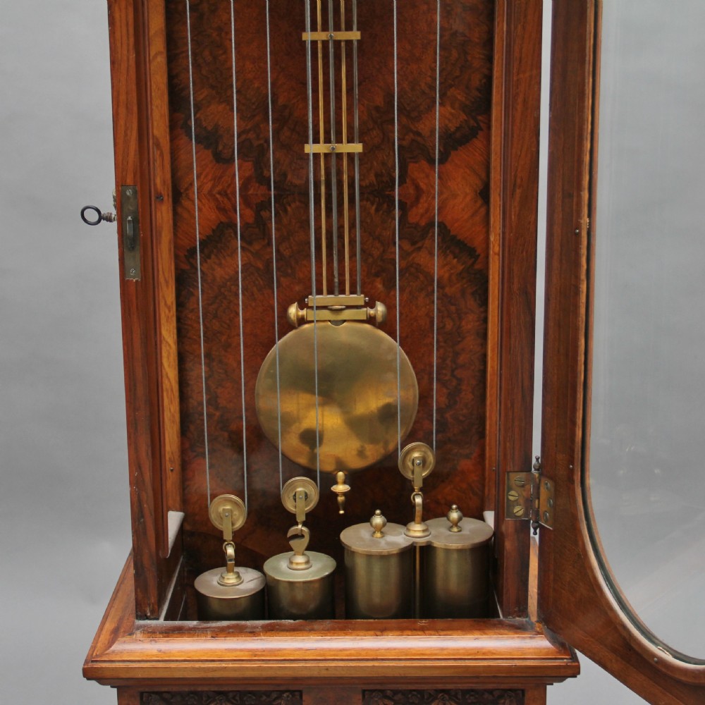 Early 20th Century walnut Granddaughter clock View XVII