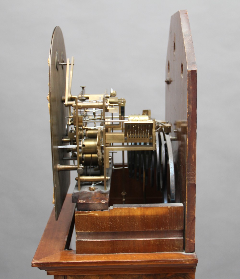 Early 20th Century walnut Granddaughter clock View XVIII