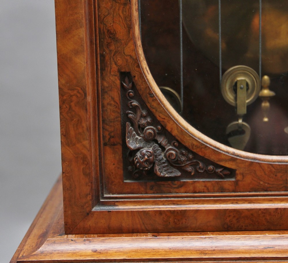 Early 20th Century walnut Granddaughter clock View XXII