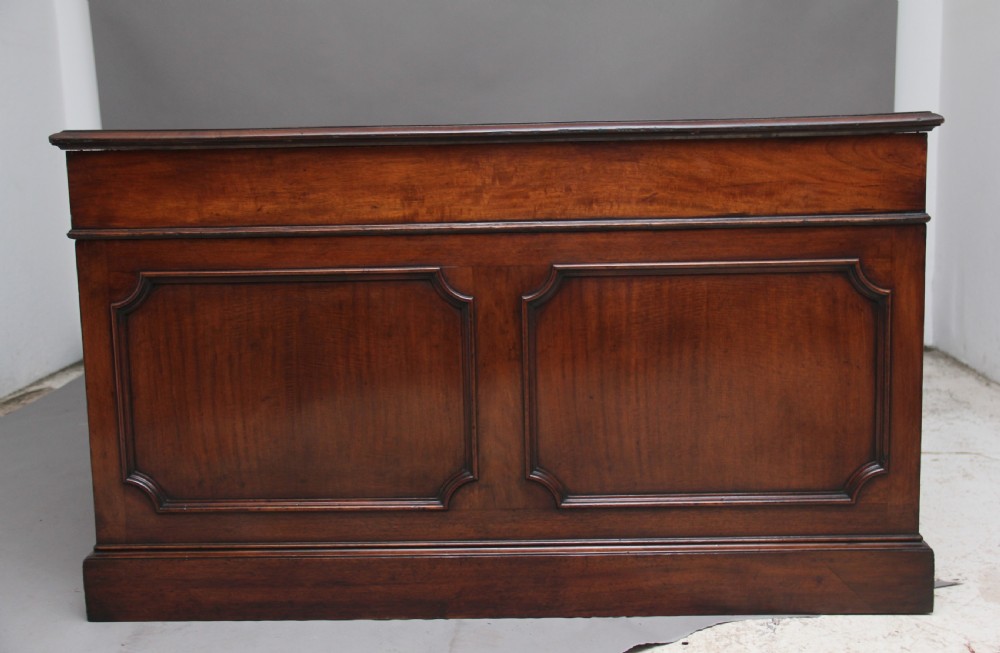 Large early 20th Century mahogany partners desk View VIII