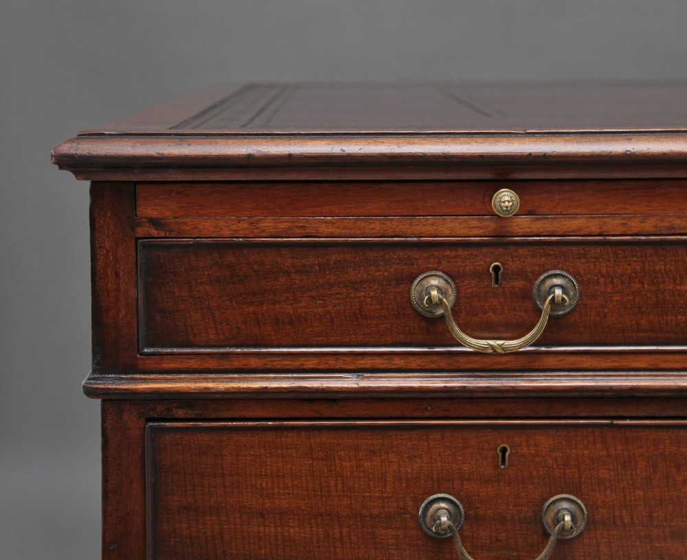 Large early 20th Century mahogany partners desk View XV