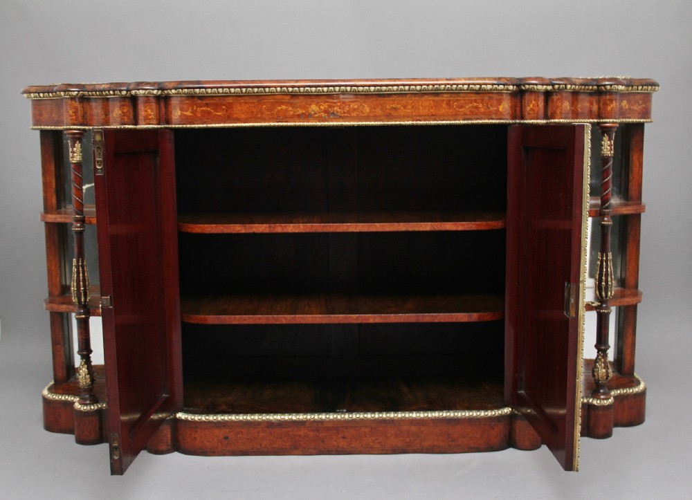 19th Century walnut and marquetry credenza View II