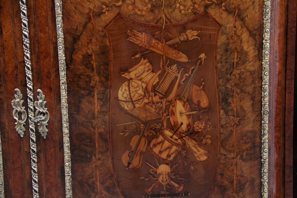 19th Century walnut and marquetry credenza View XII