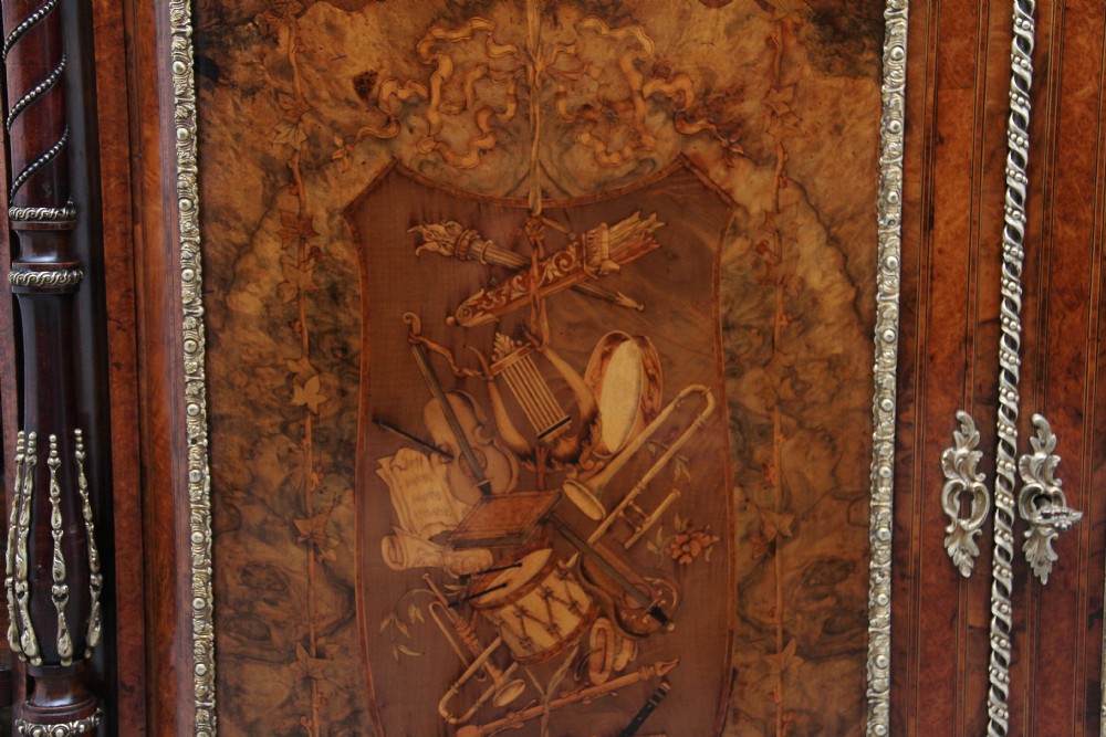 19th Century walnut and marquetry credenza View XIII