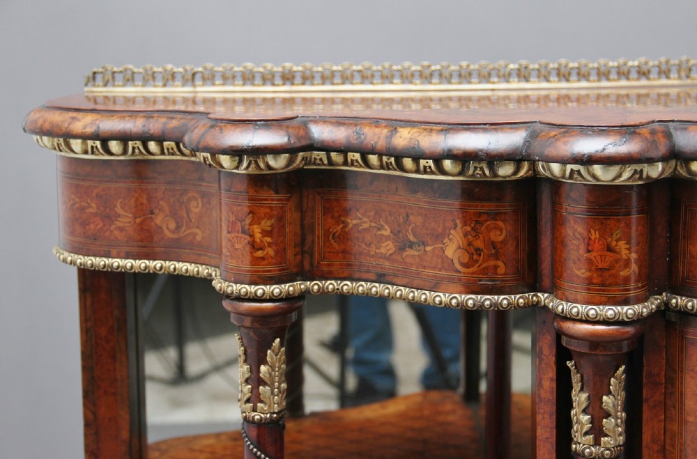 19th Century walnut and marquetry credenza View XIV