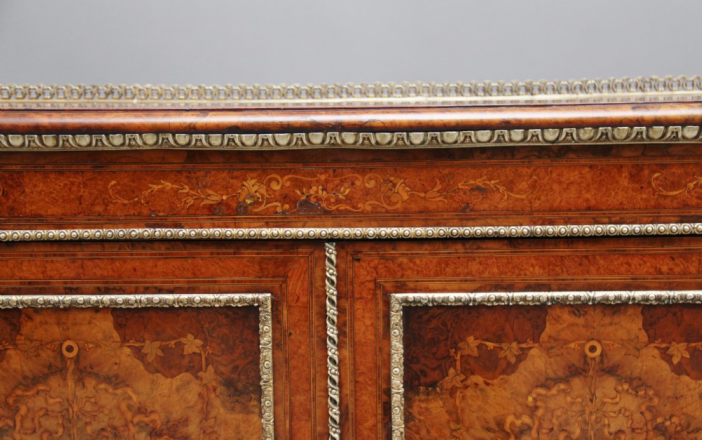 19th Century walnut and marquetry credenza View XVI
