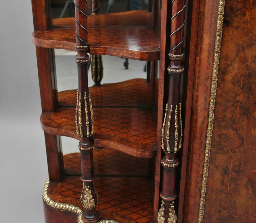 19th Century walnut and marquetry credenza View XXII