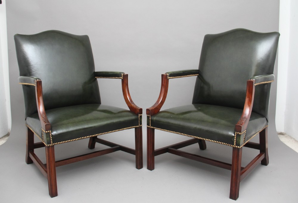 Pair of early 20th Century Gainsborough armchairs
