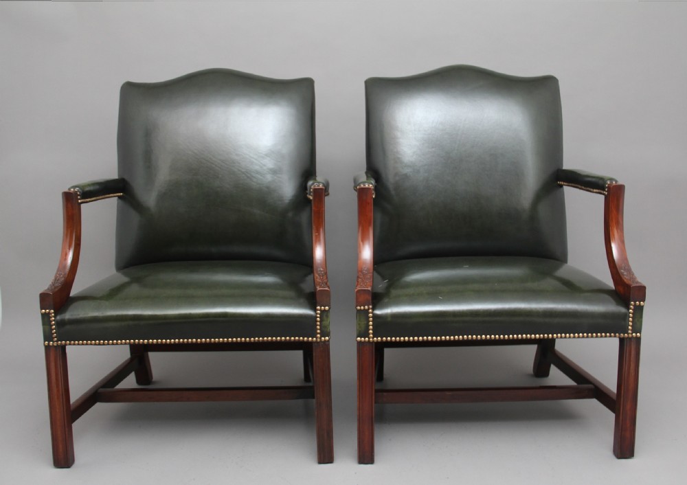 Pair of early 20th Century Gainsborough armchairs View II