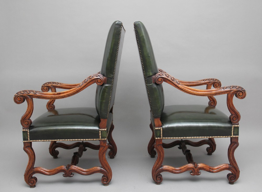 Pair of early 19th Century carved walnut armchairs View VIII
