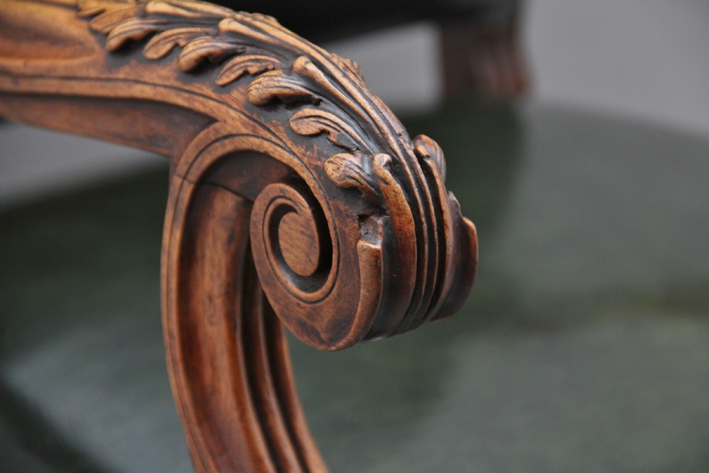 Pair of early 19th Century carved walnut armchairs View IX