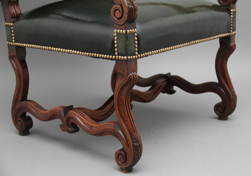 Pair of early 19th Century carved walnut armchairs View XII