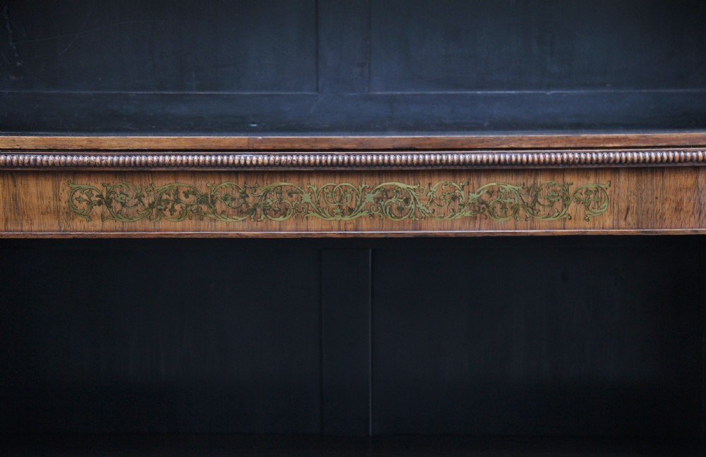 Early 19th Century rosewood and brass inlaid bookcase View XI