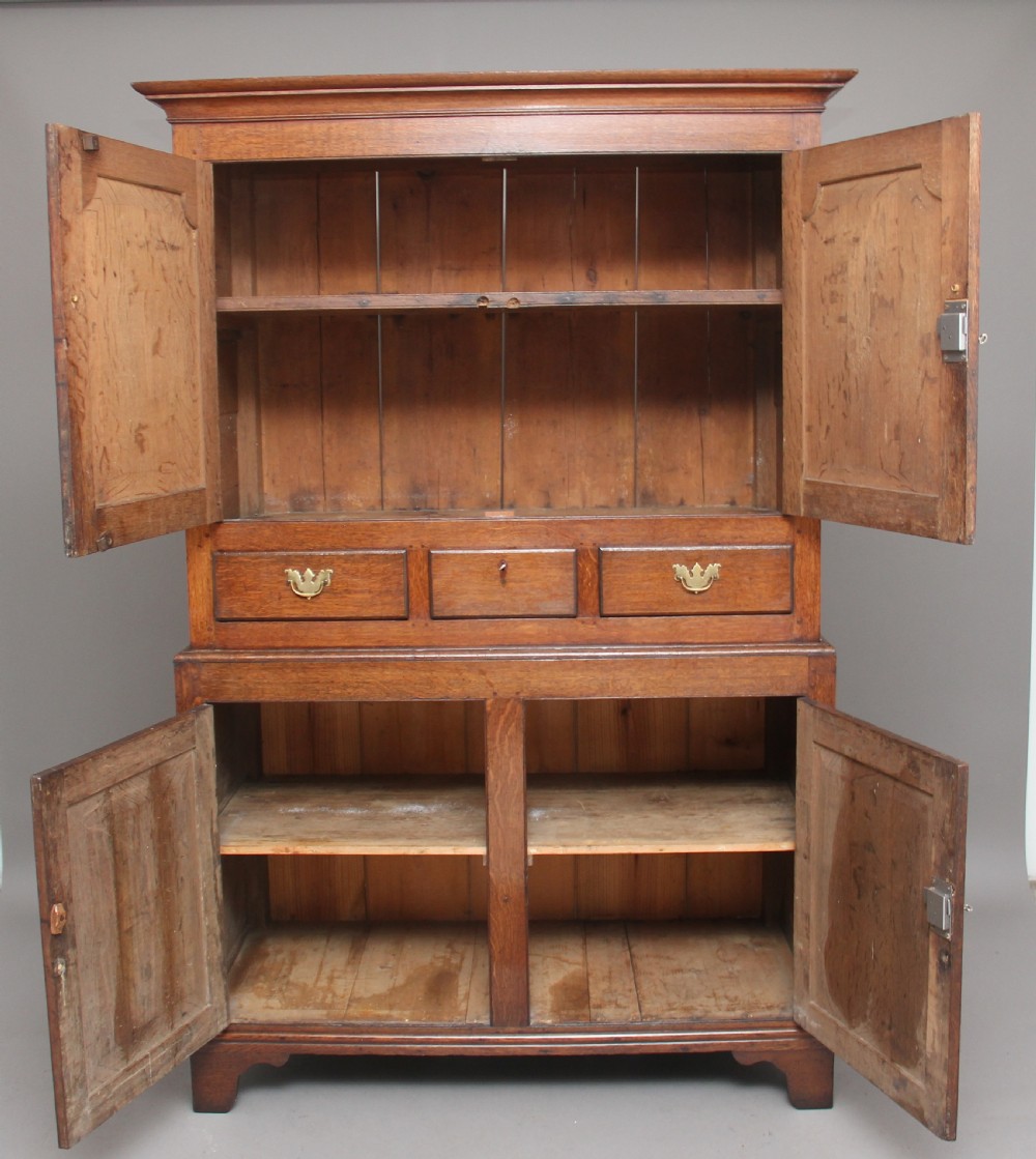 Early 19th Century oak food cupboard View II