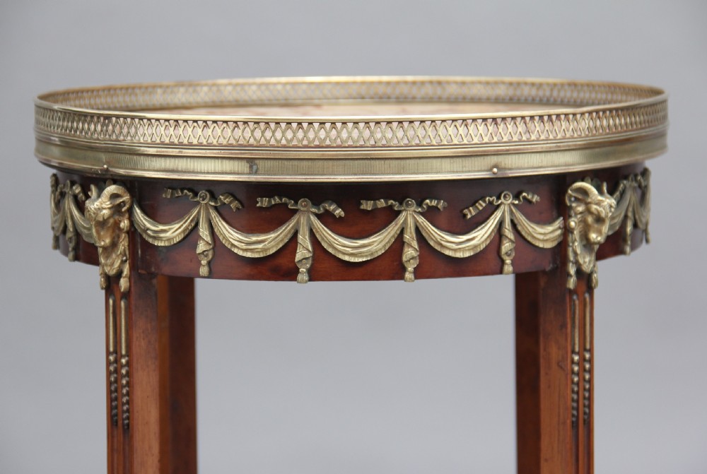 19th Century mahogany and brass occasional table View VI