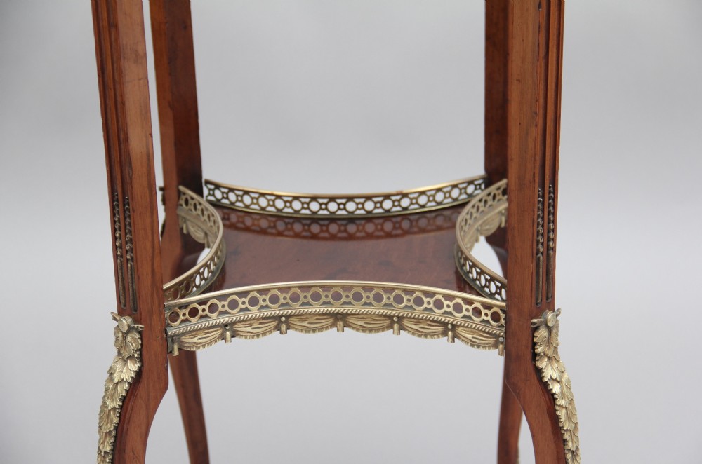 19th Century mahogany and brass occasional table View VIII