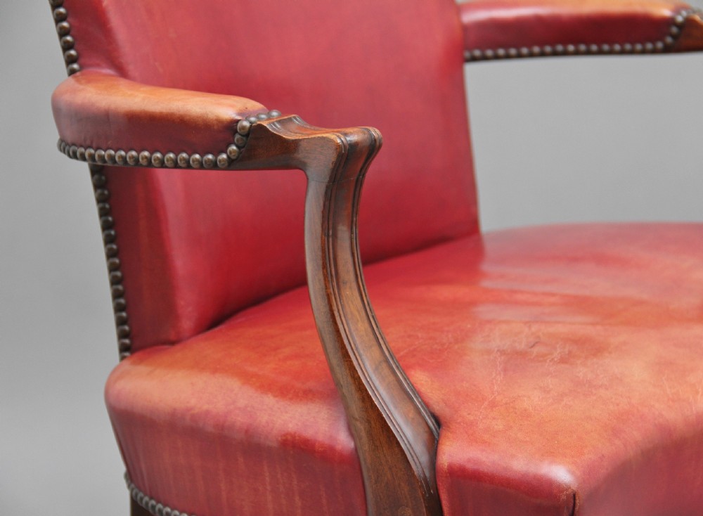 Pair of 19th Century mahogany library armchairs View VIII