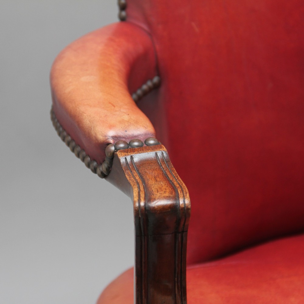 Pair of 19th Century mahogany library armchairs View XI