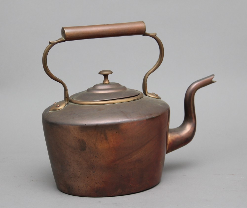 19th Century brass copper kettle