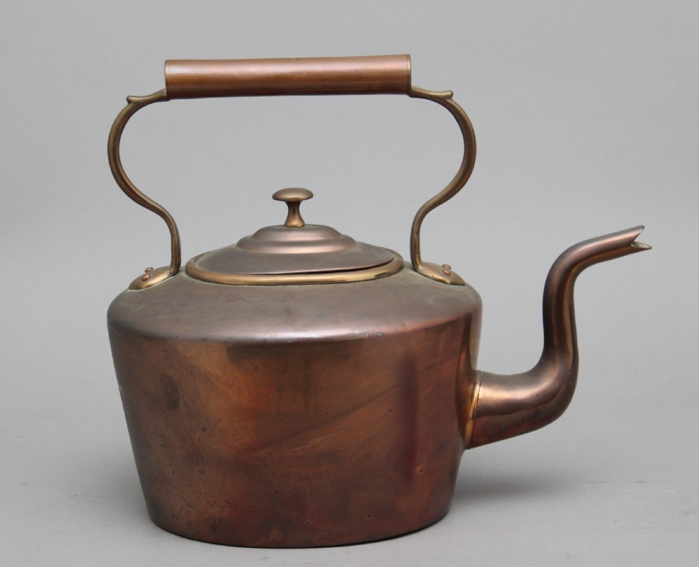 19th Century brass copper kettle View III