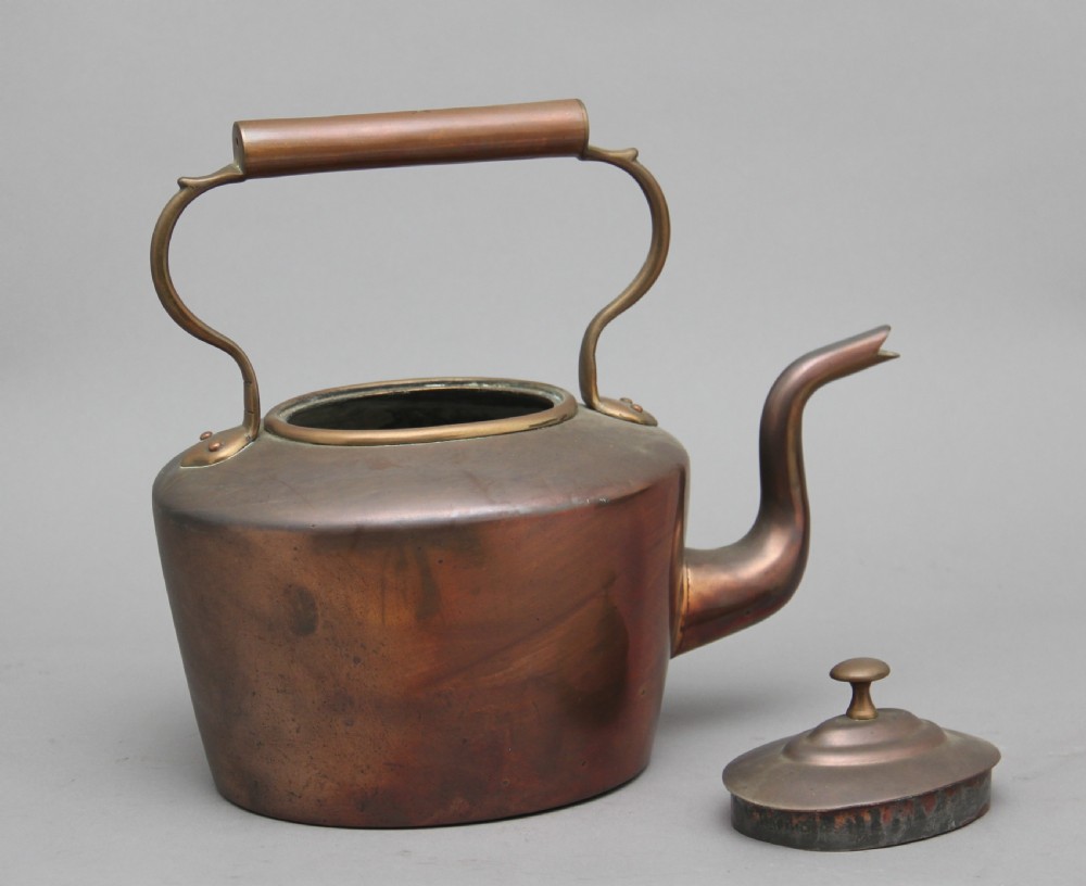 19th Century brass copper kettle View V