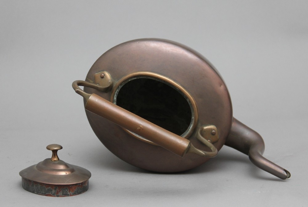 19th Century brass copper kettle View IX