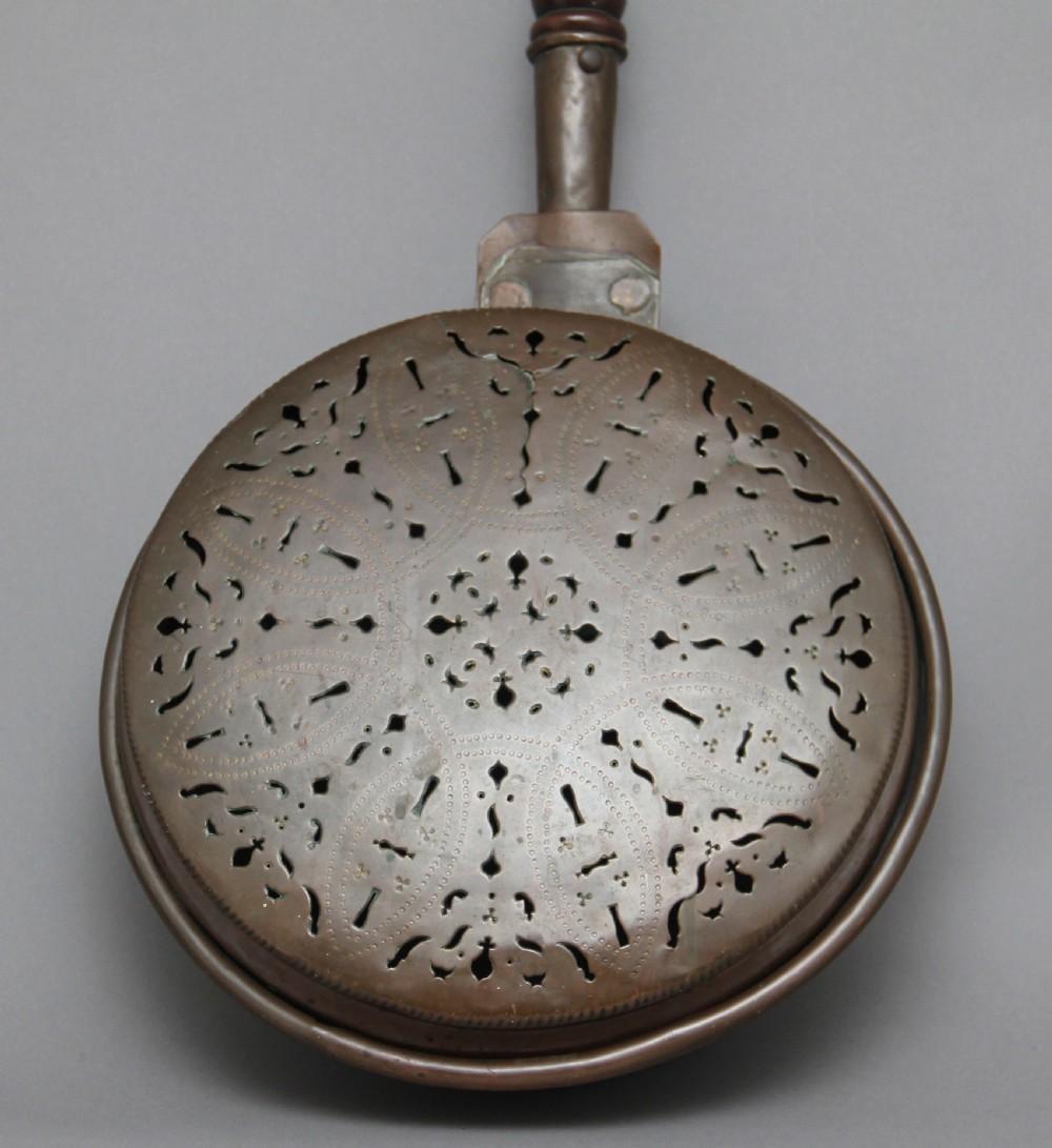 19th Century copper bed warming pan View VI