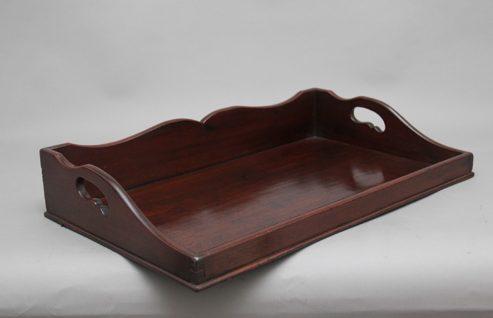 Large early 19th Century mahogany tray