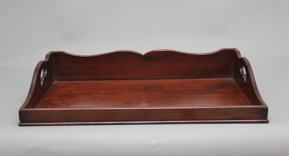 Large early 19th Century mahogany tray View II