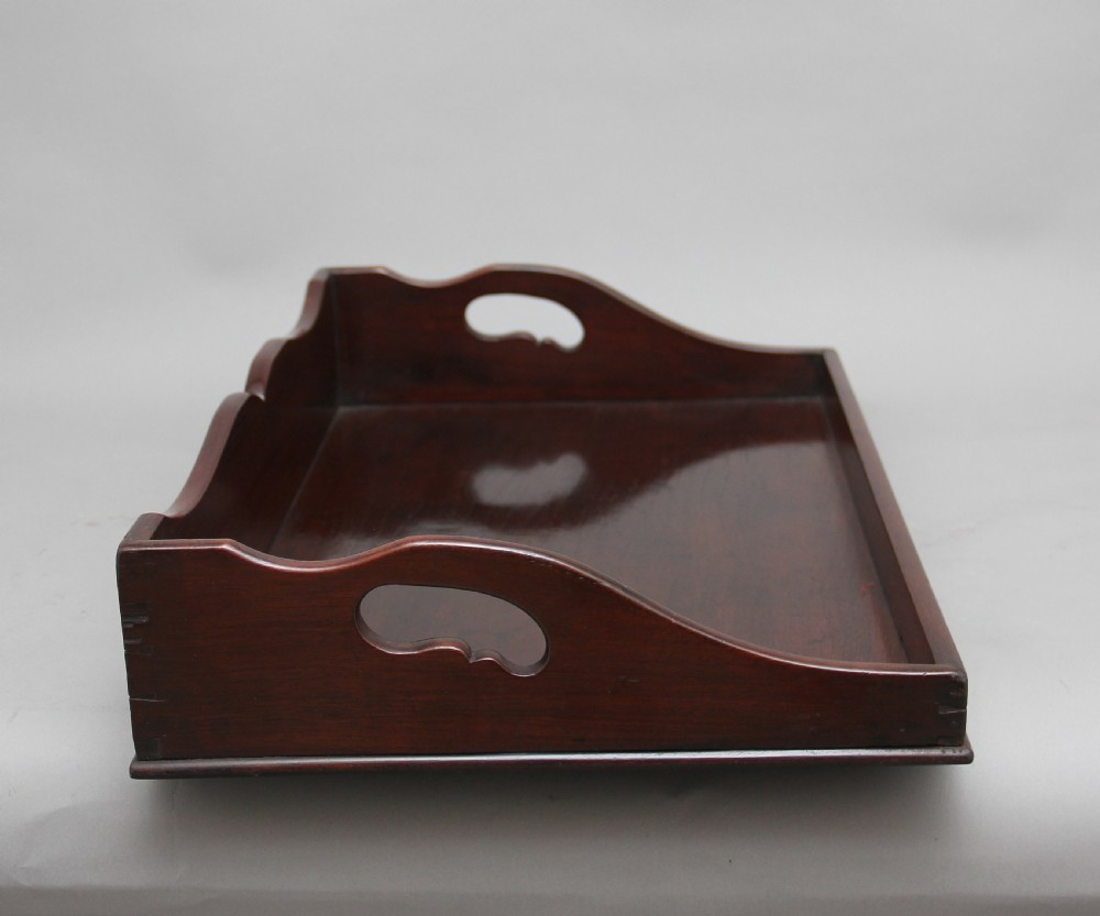 Large early 19th Century mahogany tray View III