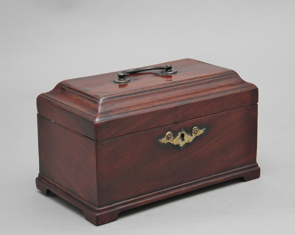 18th Century mahogany tea caddy