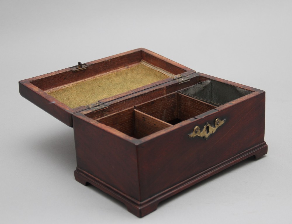 18th Century mahogany tea caddy View II