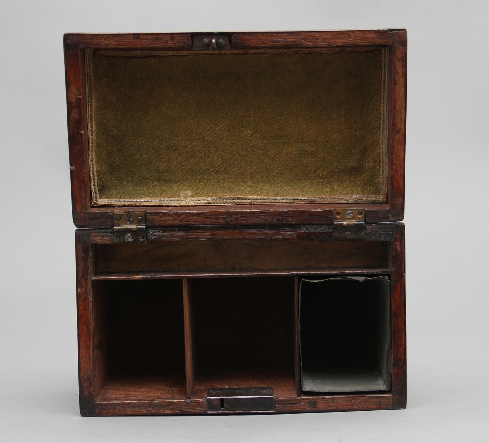 18th Century mahogany tea caddy View III