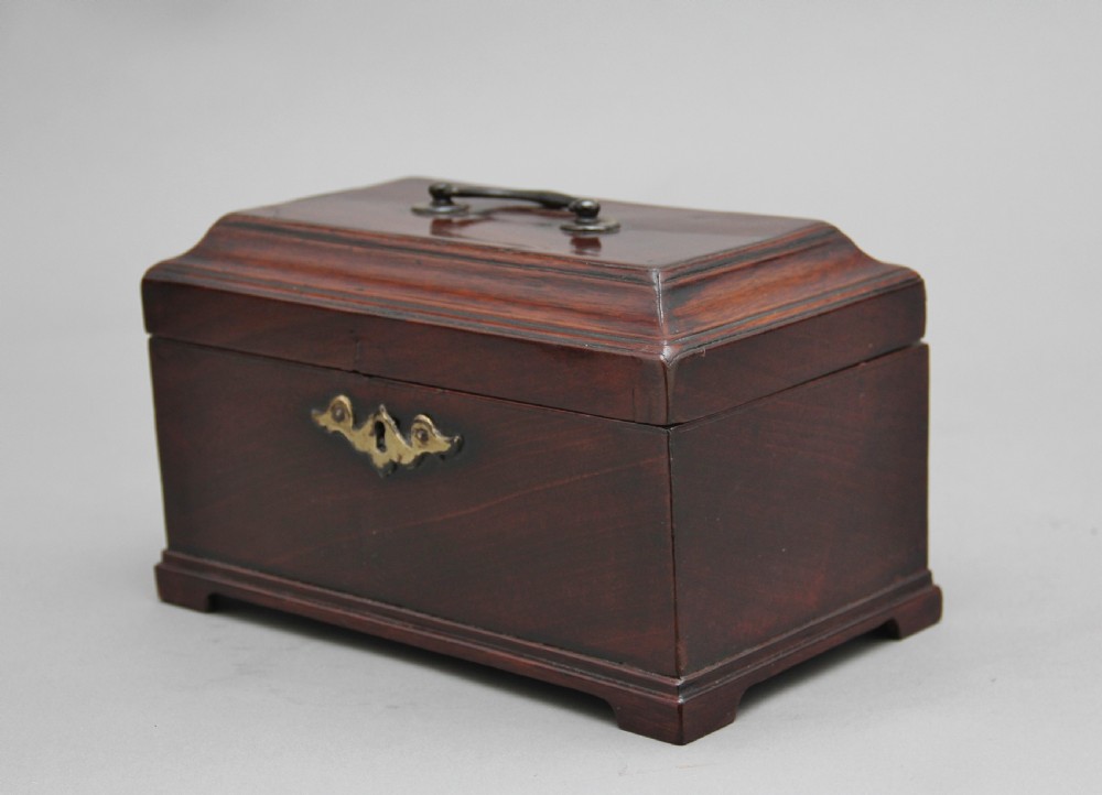 18th Century mahogany tea caddy View V