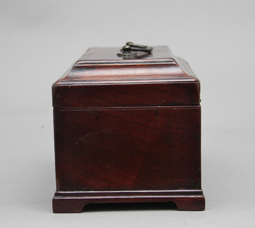 18th Century mahogany tea caddy View VI