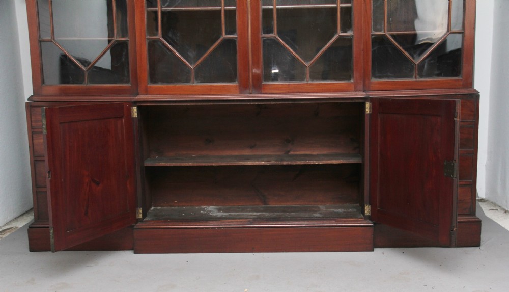 Early 19th Century mahogany breakfront bookcase View V