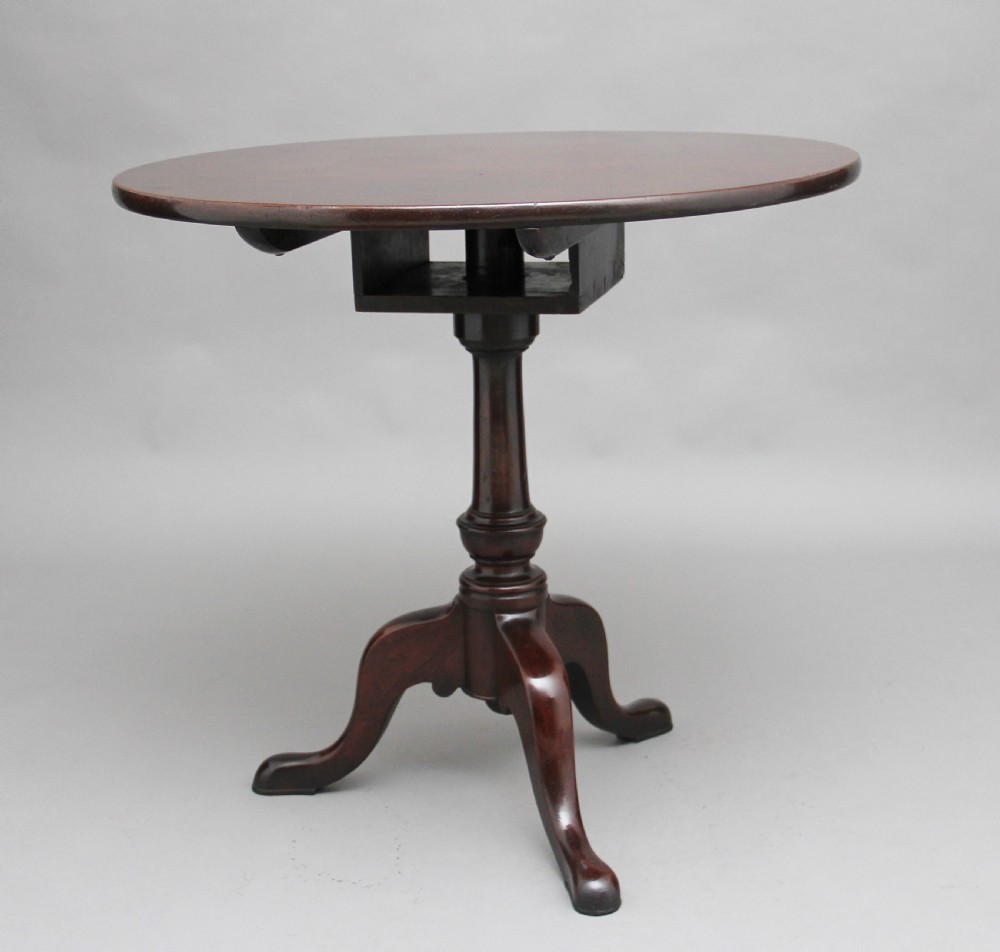 18th Century mahogany tripod table View VI