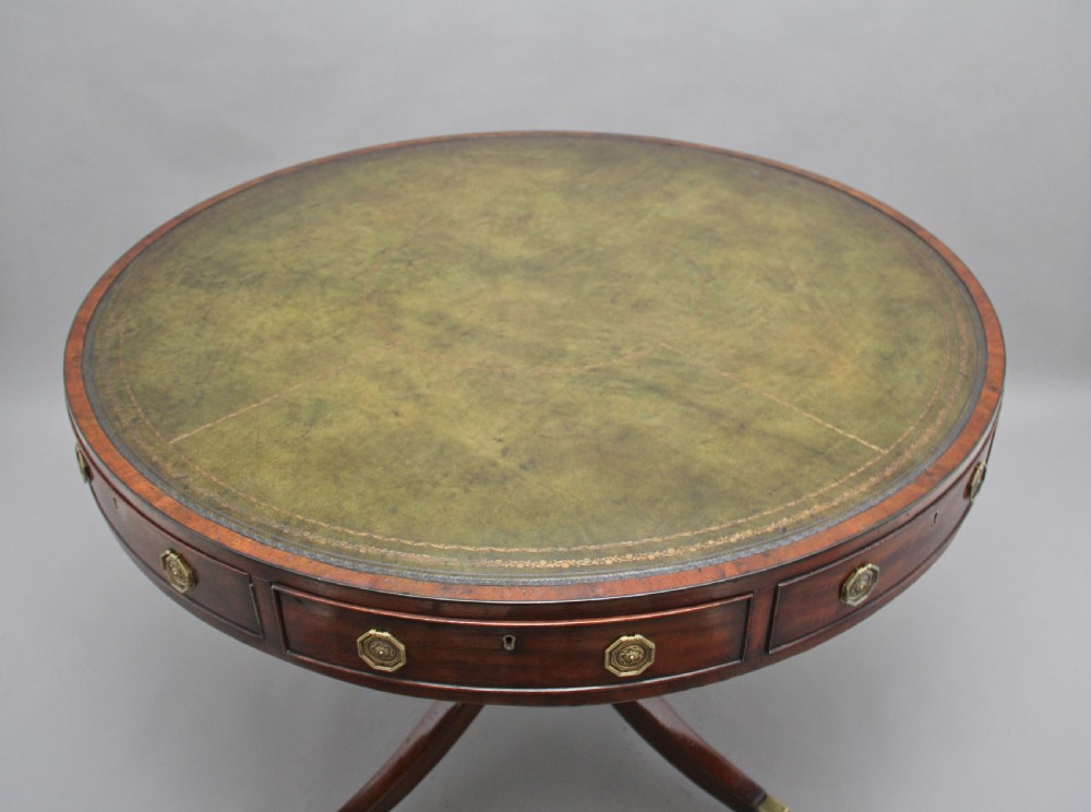Early 19th Century mahogany drum table View IV