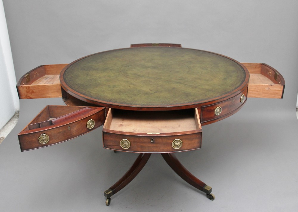 Early 19th Century mahogany drum table View VI