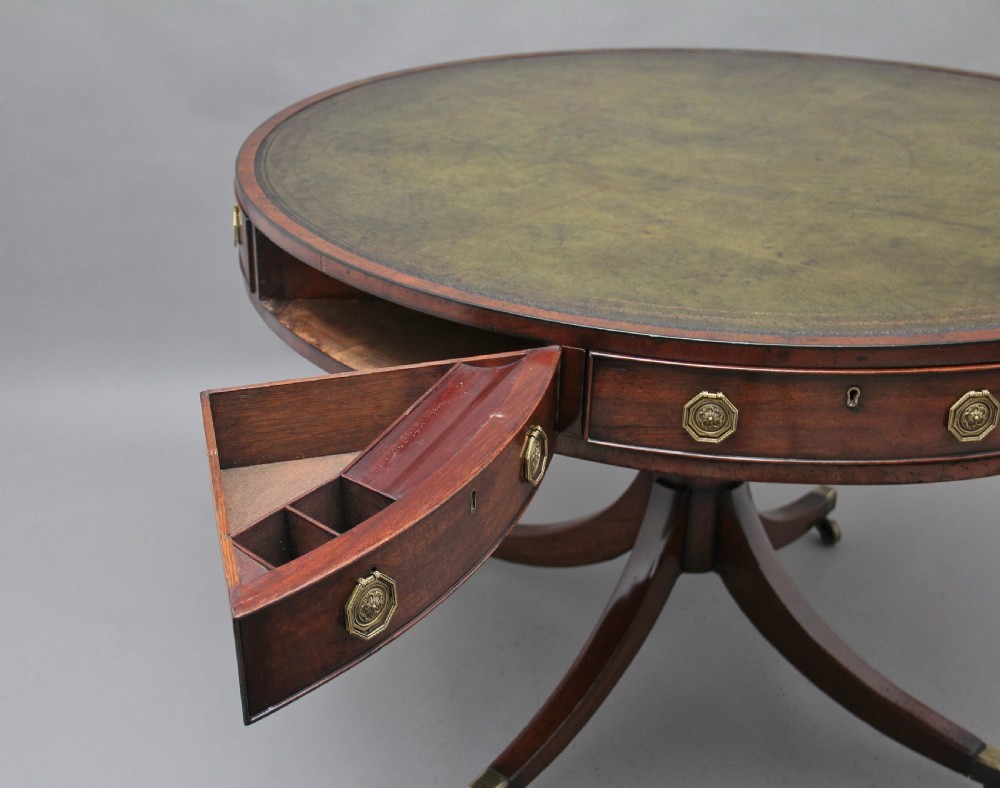 Early 19th Century mahogany drum table View VII