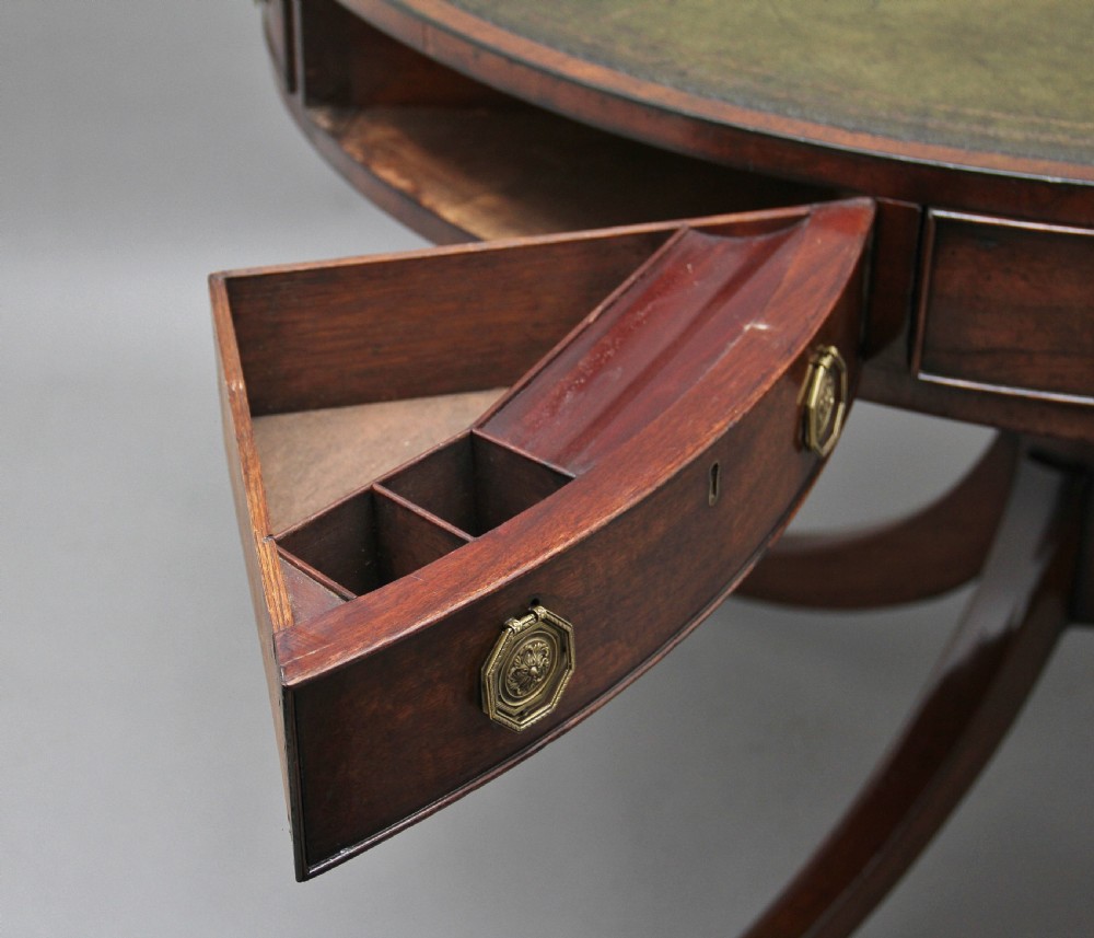 Early 19th Century mahogany drum table View VIII