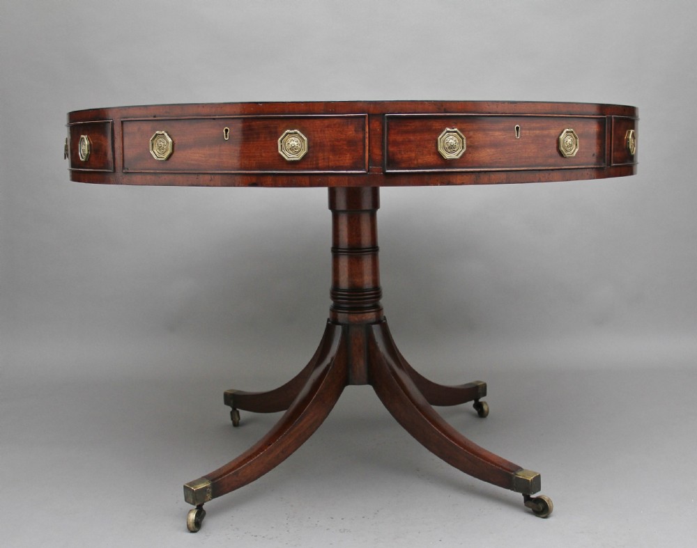 Early 19th Century mahogany drum table View IX