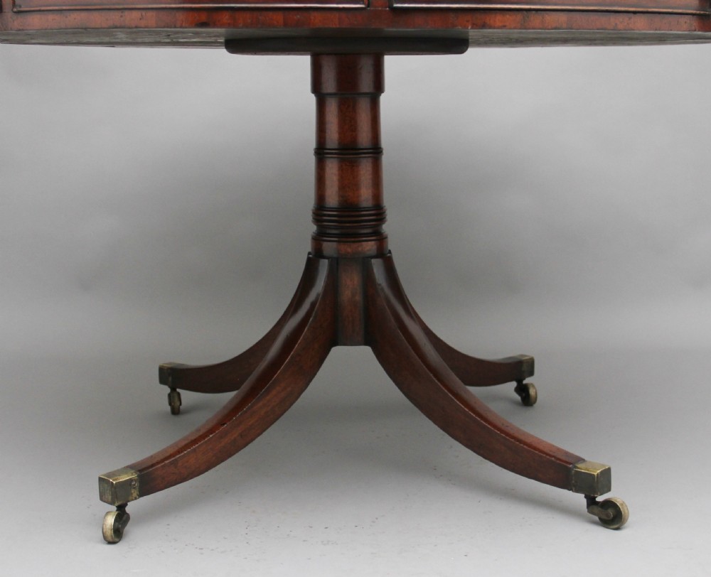 Early 19th Century mahogany drum table View X