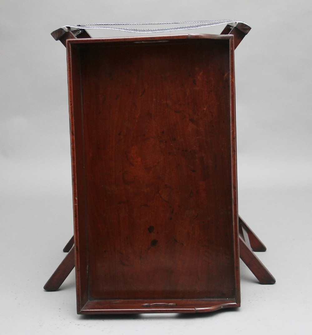 Early 19th Century mahogany butlers tray on stand View IV