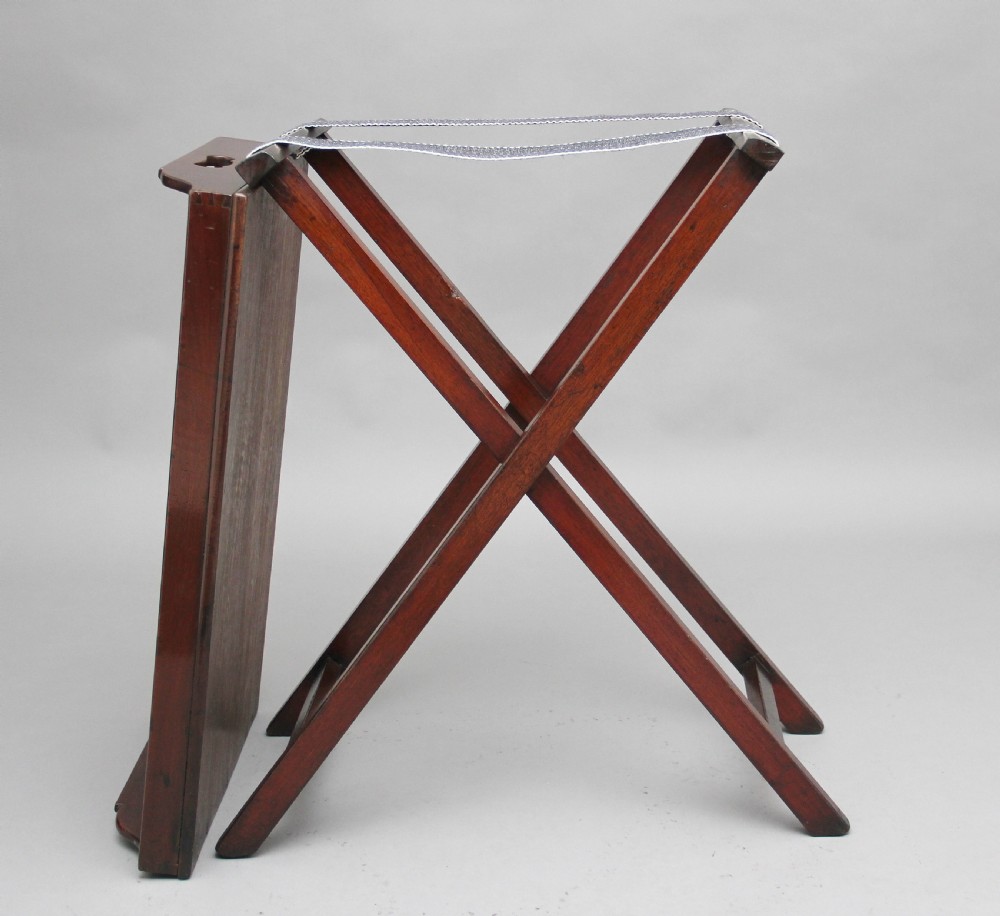 Early 19th Century mahogany butlers tray on stand View V