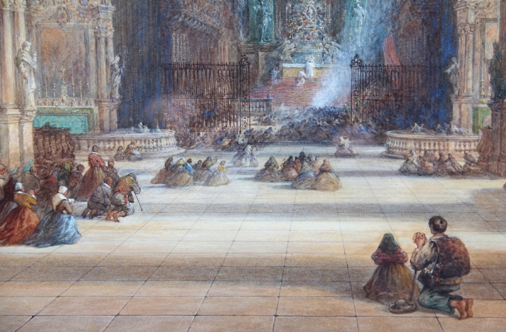 19th Century watercolour painting by Samuel Read  View II
