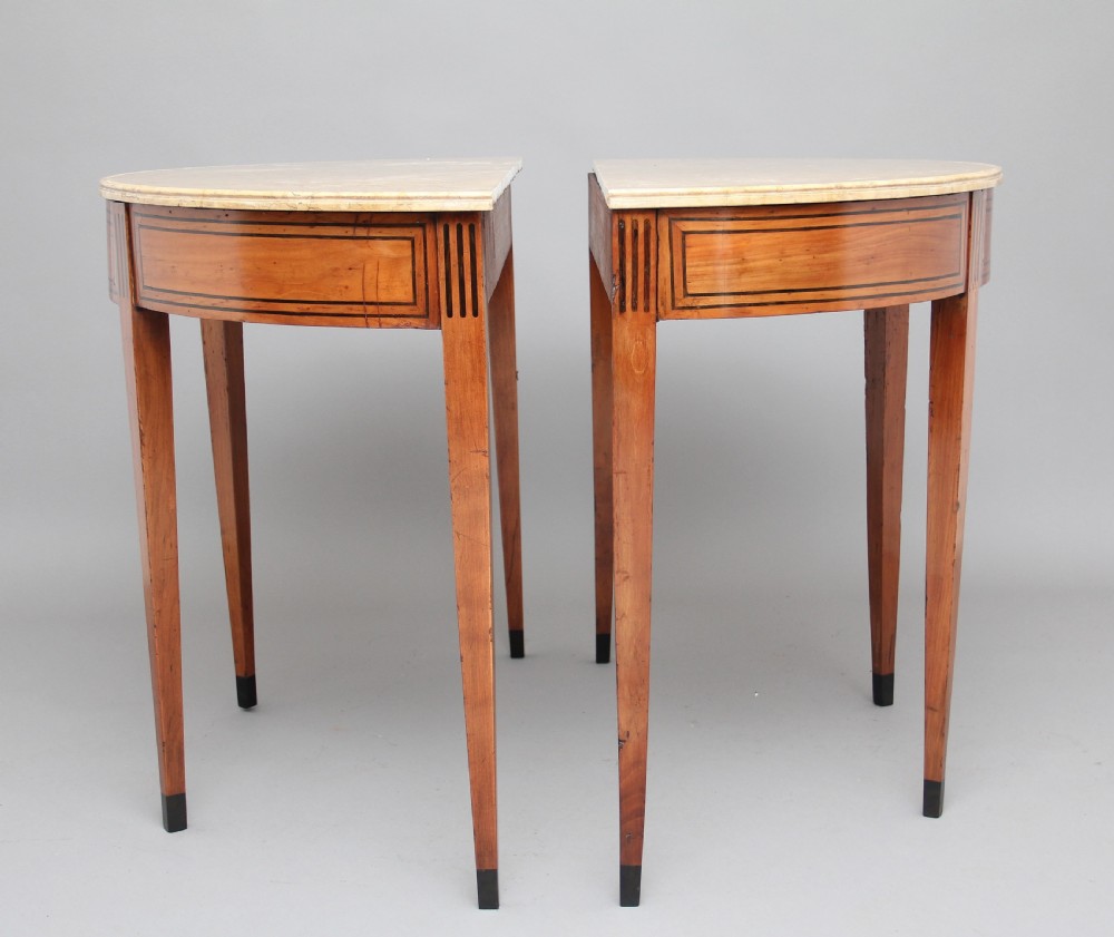 A pair of early 19th Century Italian console tables View V