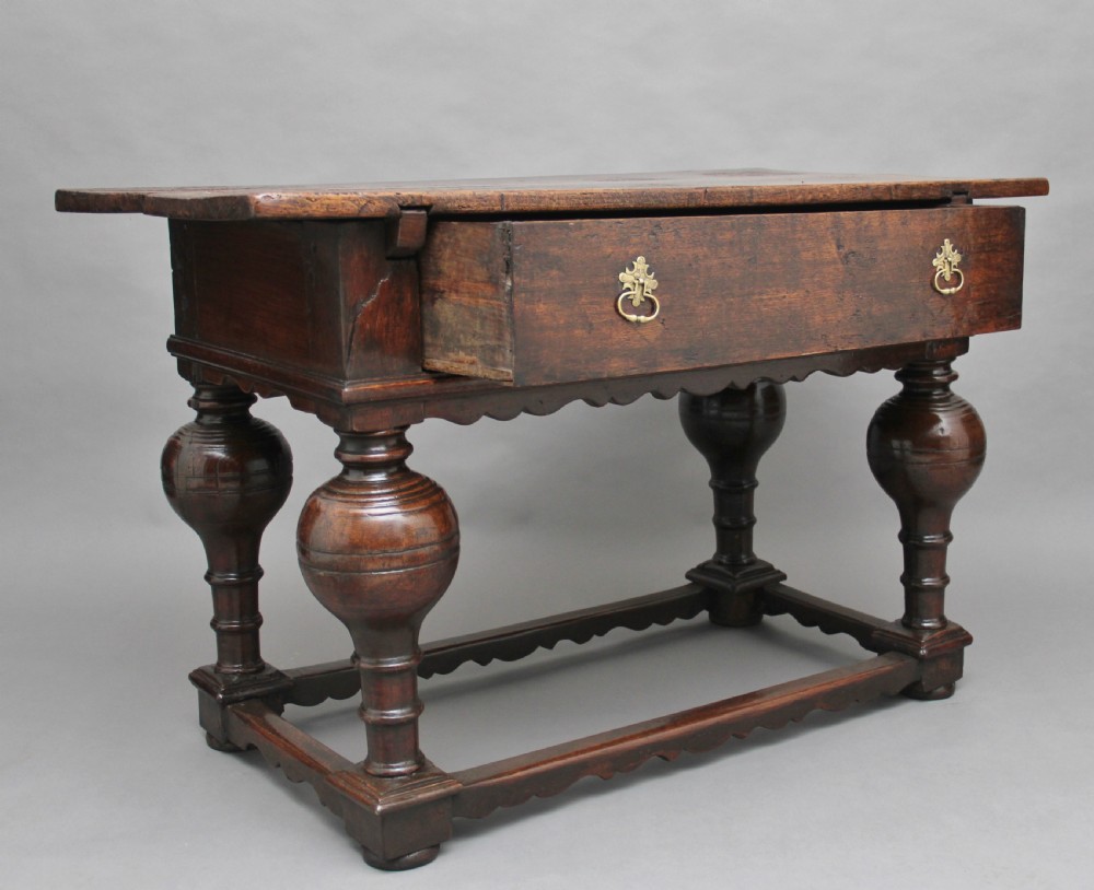 Early 18th Century oak center table View IV